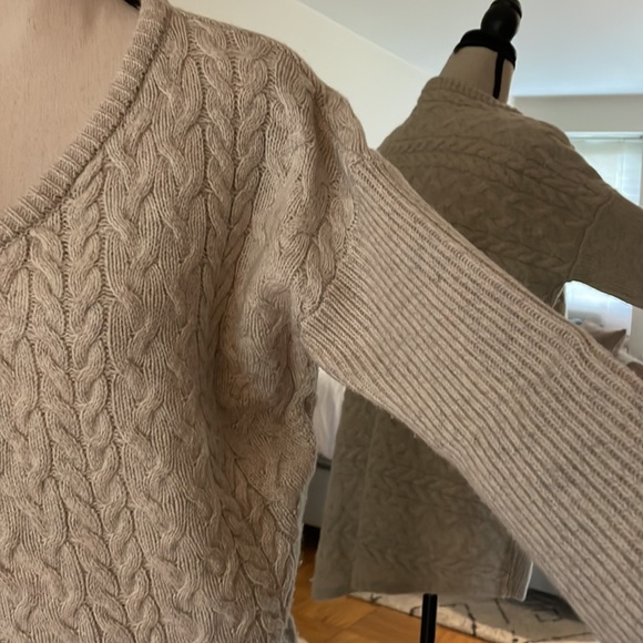 Athleta Cable knit cashmere blend asymmetrical sweater - Picture 7 of 10